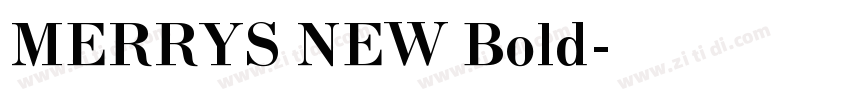 MERRYS NEW Bold字体转换
